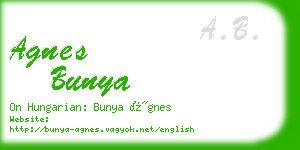 agnes bunya business card